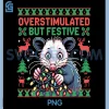 Overstimulated But Festive PNG, Opossum Ugly Christmas PNG