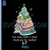Santa Reading 67 Meme PNG, Christmas Tree Teacher Book Lover PNG