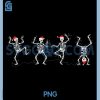 Subtle Christmas Skeleton PNG, Dancing Funny Xmas PNG