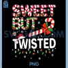 Sweet But Twisted PNG, Funny Christmas Candy Cane PNG, Xmas Holiday PNG