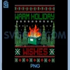 Warm Holiday Wishes PNG, Christmas Lights Dumpster Fire PNG