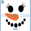 Winter Snowman Face Eyelashes PNG, Christmas Xmas PNG