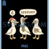 Geese Six Seven PNG, Funny 6 7 Christmas Teacher Holiday PNG