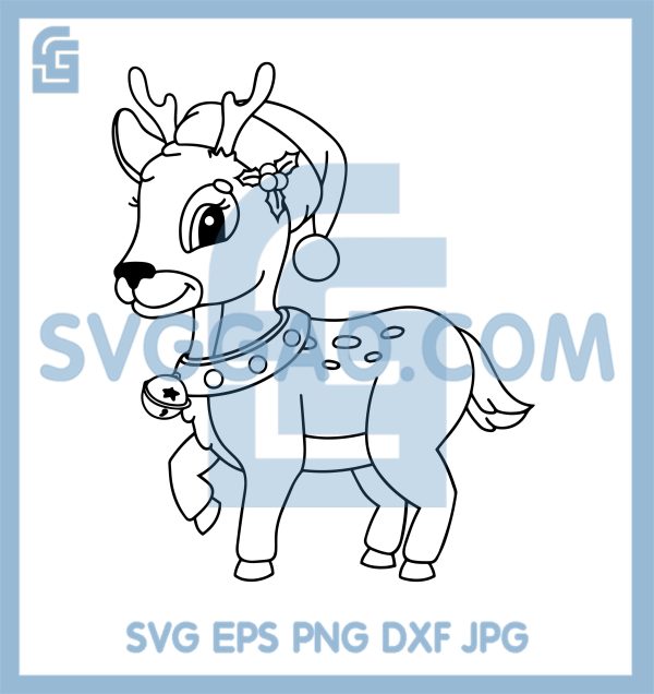 Cute Holiday Reindeer SVG, Christmas Deer Clipart For Crafts SVG – SVGGAO