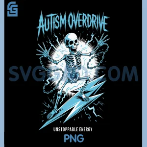 Autistic Skeleton Autism PNG, Awareness Skull Funny Goth PNG