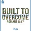 Built to Overcome PNG, Camo Christian Inspirational Bible Verse PNG