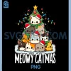 Meowy Catmas PNG, Tree Xmas Cat PNG