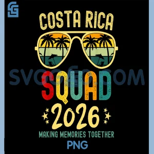 Costa Rica Vacation Squad 2026 PNG, Family Vacation Trip Matching PNG