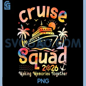 Cruise Squad 2026 PNG, Family Group Matching Summer Vacation PNG