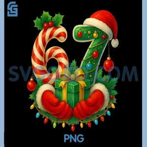 6 7 Hands Family Christmas PNG, Funny 6 7 Meme PNG, 67 Gen Alpha PNG