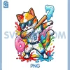 67 Baseball Dabbing PNG, Cat 6 7 Dripping PNG, Ice Cream Meme PNG