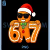 6 7 Gingerbread Six Seven PNG, Funny 67 Christmas PNG