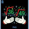 Christmas 67 Square Root Math PNG, Teacher Six Seven Meme PNG
