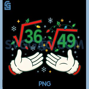 Christmas 67 Square Root Math PNG, Teacher Six Seven Meme PNG