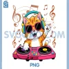 DJ Cat Disco Sound PNG, Tech Headphone Music PNG