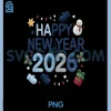 Happy New Year Xmas 2026 PNG, Matching Crochet PNG