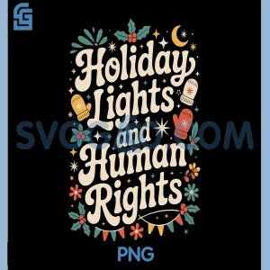 Holiday Lights and Human Rights PNG, Equality Peace PNG