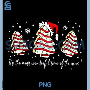 Its The Most Wonderful Time of The Year PNG, Christmas Tree Cake PNG