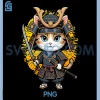 Kawaii Kitten Samurai Cat PNG, Japanese Neko PNG