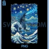 Kaiju Monster Japanese Anime PNG, Vangogh Painting Art Graphic PNG