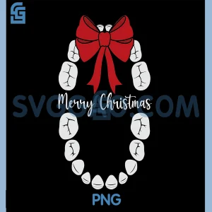 Wreath Dental Christmas PNG, Merry Christmas Teeth PNG