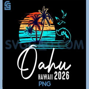 Oahu Hawaii 2026 PNG, Vacation Beach Matching Family Group PNG