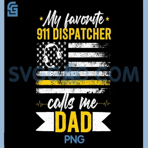 Proud 911 Dispatcher Dad of A 911 PNG, Operator Father PNG