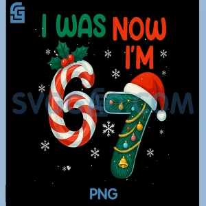 Im 7 Year Old Christmas 67 Meme PNG, 7th Birthday was 6 Now PNG
