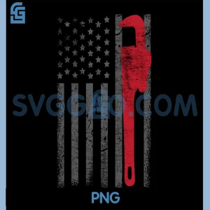 American Flag Plumber Vintage PNG, Plumbing Worker Men Funny PNG