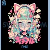 Anime Waifu Cute Anime PNG, manga Cat Girl Sweet Retro Japan PNG
