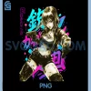 Anime Waifu Sketch Line Art PNG, Manga Graffiti Graphic PNG
