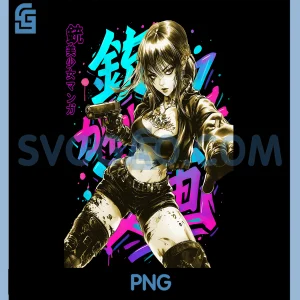 Anime Waifu Sketch Line Art PNG, Manga Graffiti Graphic PNG