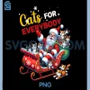 Cats for Everybody PNG, Christmas Cat Funny PNG, Xmas Santa PNG