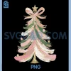 Xmas Lights Coquette Bow PNG, Christmas Tree Holiday PNG