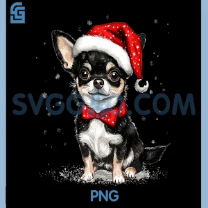 Cute Chihuahua Chiwawa dog PNG, Dog Christmas PNG, Merry X-mas Graphic PNG