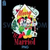 Merry & Married Christmas Couples PNG, Disney Mickey & Minnie PNG
