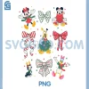 Disney Mickey and Friends PNG, Christmas Bows and Pals Collage PNG