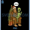Santa Bigfoot Alien UFO PNG, Paranormal Christmas PNG 1 Santa Bigfoot Alien UFO PNG, Paranormal Christmas PNG