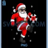 Santa Soccer Ball Sports PNG, Christmas Soccer Player PNG
