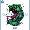 Cyber Snake Attacks From Laptop PNG, Tech Venom Digital Art PNG
