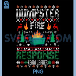Dumpster Fire Response Team Leader PNG, Christmas PNG