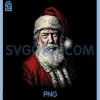 Vintage Trump Santa Face Art PNG, Funny Christmas Holiday Design PNG