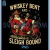 Whiskey Sleigh Bound PNG, Cowboy Santa Christmas PNG