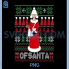 Ofsanta PNG, Graphic with Festive Red Cloak Character PNG