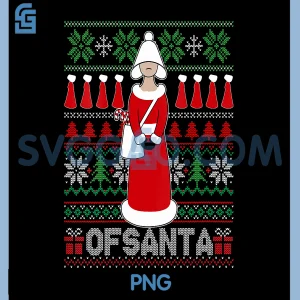 Ofsanta PNG, Graphic with Festive Red Cloak Character PNG