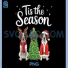 Tis The Season German PNG, Shorthaired Pointer Christmas Santa PNG