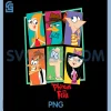 Disney Phineas and Ferb PNG, Character Collage PNG