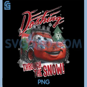 Dashing Through The Snow PNG, Disney Pixar Cars Christmas PNG
