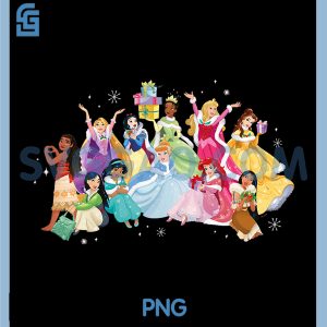Disney Princess Sparkle Squad PNG, Winter Holiday Christmas PNG