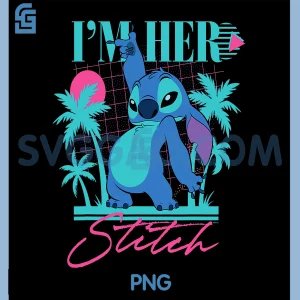 Im Her Stitch PNG, Disney Stitch Retro PNG